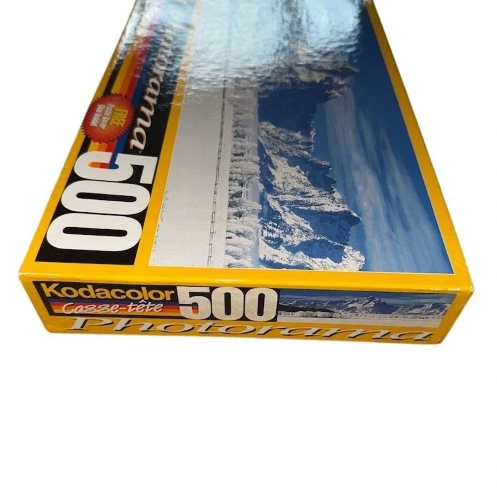 Kodacolor Photorama Panoramic Winter‎ Mountain Landscape 500 Pc Jigsaw NIB